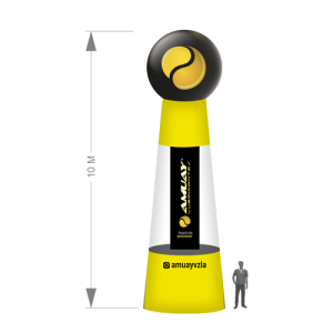 Tubular gigante con esfera c/iluminación